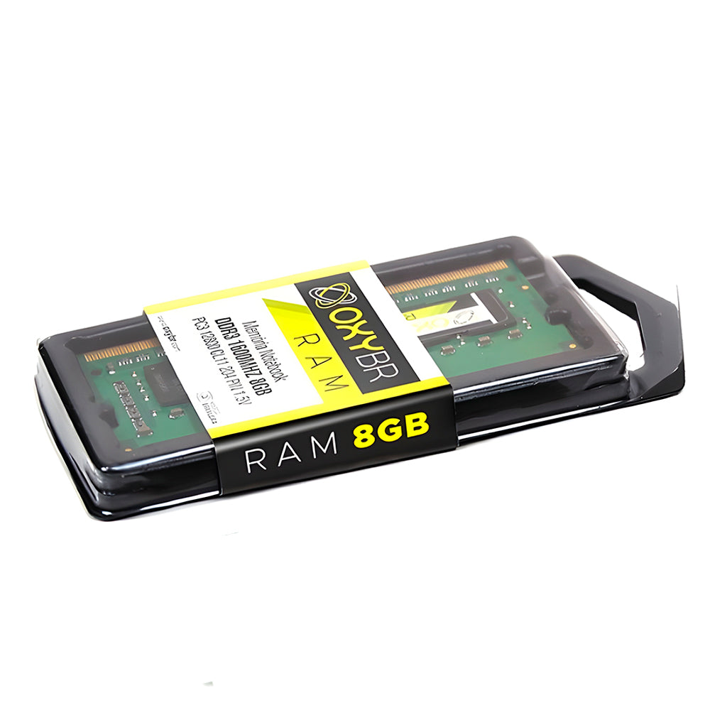Memória Ram Notebook OxyBR 8GB 1600MHz DDR3, 1.35V